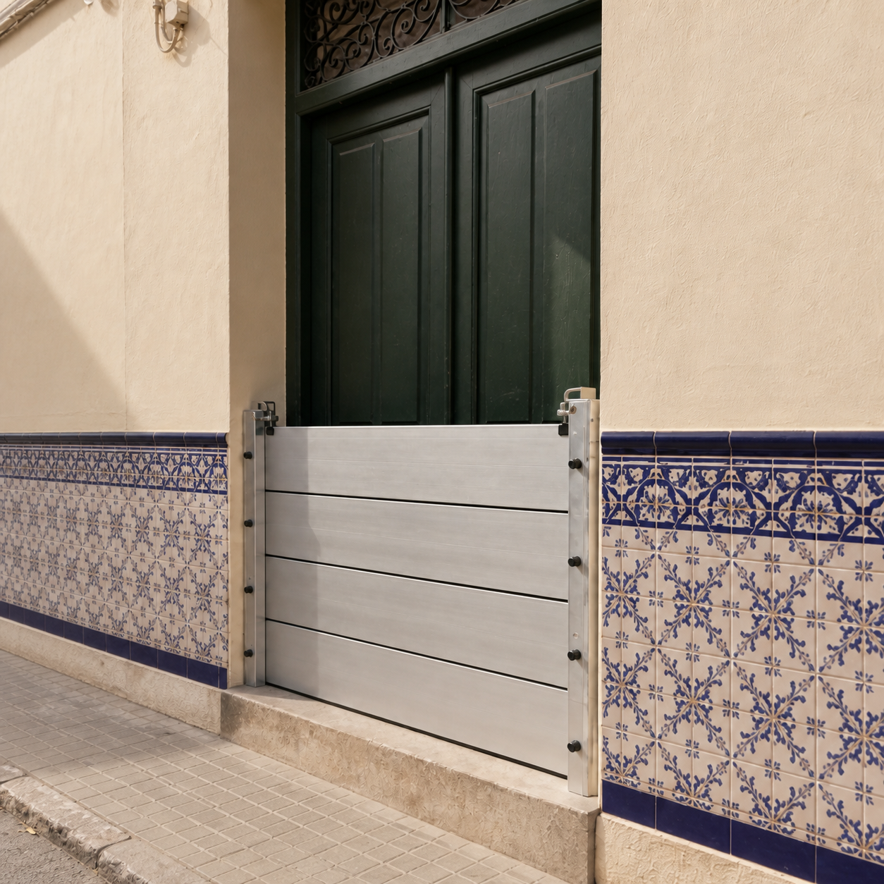 Casa valenciana con barrera de 2 m, vista lateral
